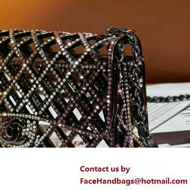 CHANEL Strass  &  Black Metal Black  &  Multicolor Mini Evening Bag AS4588 2024